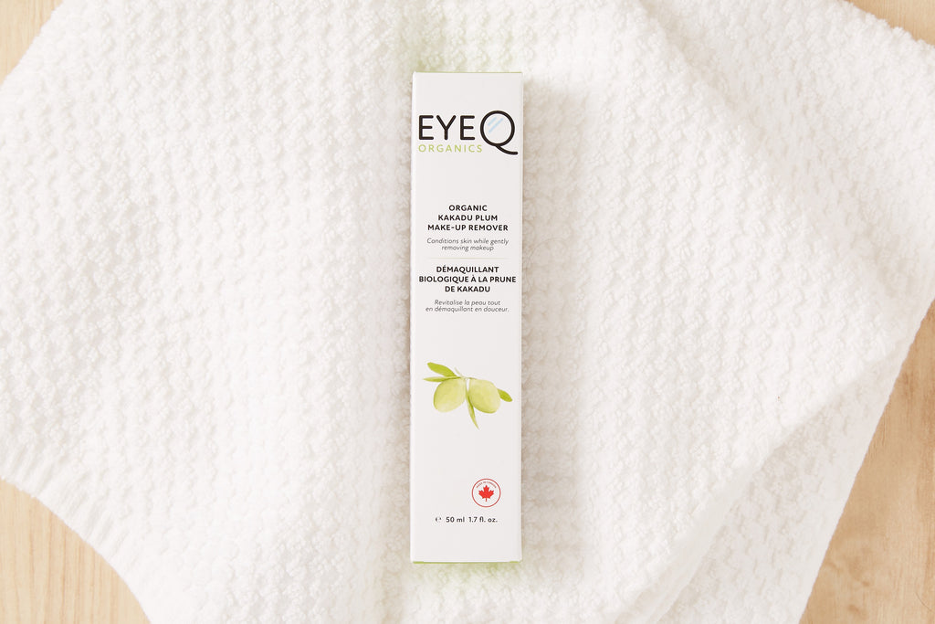 EQO Kakadu Plum Make-up Remover uses a capped pump applicator to dispense 1-2 pumps of product, gently massage the product into the eye area, keep eyes closed, focusing on lashes. For best results, follow up with our product EQO lemongrass cleanser.